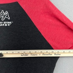 Y2K Rudy’s BBQ Raglan Shirt Real People Eat Meat 3/4 Sleeve XL Texas Tourist