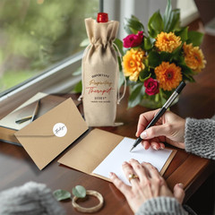 Respiratory Therapist Gifts Wine Bag with Thank You Card Appreciation Gifts Chri