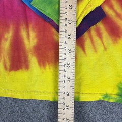Louisiana Tie Dye Long Sleeve T Shirt Mens XL Rainbow Spiral Hippie Festival Y2K
