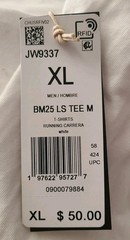 $50 Adidas 2025 Boston Marathon Men’s XL Long Sleeve White T-Shirt JW9337 NWT