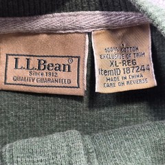 L.L. Bean Henley Shirt XL Green Mens Regular Fit Cotton Waffle Thermal Outdoor