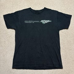Vtg Arctic Cat Shirt Mens Large Black Snowmobile Racing Graphic Tee Tomahawk 90s