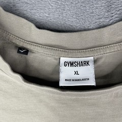 Gymshark T Shirt Mens XL Green Power Lifting Well Worn Distressed Cotton Faded