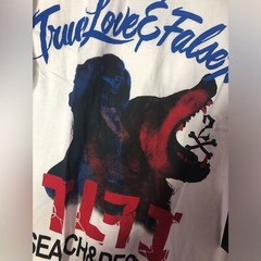 NWT True Love False Idols Wolf Search and Destroy White Tee – Size L