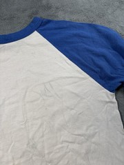 Vintage Augusta Sportswear Raglan Shirt Mens Large White Blue 3/4 Sleeve Tee 70s