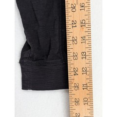 Vince Garment Dyed Henley Shirt Mens Medium Black Long Sleeve Pima Cotton Peru