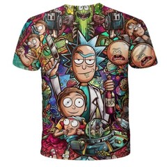 Funny Cartoon Morty T-Shirt Double-Sided Unisex Adult Size Large Medium Small