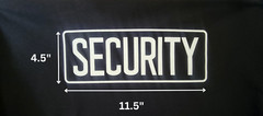 security print front and back on Black T-shirt