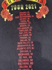 Guns N Roses Sleeveless T-shirt 2021 Tour Black Concert Dates Rock And Roll