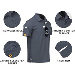 Mens Tactical Polo T-Shirt Quick Dry Combat Short Sleeve Team Work Casual Shirt
