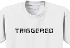 Triggered T-Shirt Short Sleeve Graphic Tee Unisex Apparel Text logo design