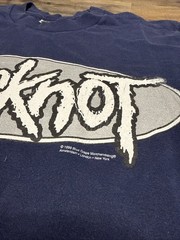 Vintage Slipknot 1999 Navy Blue Tee Shirt Distress Size M Don’t Ever Judge Me