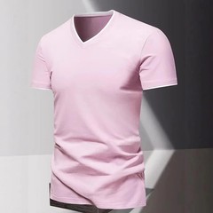 V-neck Short Sleeved Men’s T-shirt, Men’s Sports and Leisure T-shirt, Trendy and