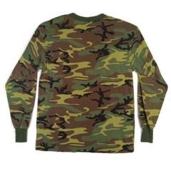 Rothco Camouflage T-Shirt Mens XL Multicolor Long Sleeve Crew Neck Cotton Blend