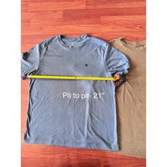 Bundle of 2 American Eagle Super Soft T-Shirts Mens Medium Blue Olive