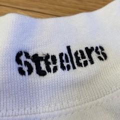 Pittsburgh Steelers Shirt Adult XL Extra Large White High Neck Long Sleeve Men