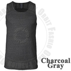 Tank Top T Shirts Muscle Sleeveless Plain Slim Fit Crew Neck Tri Blend Tee Men’s