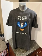 Main Street Forge Men’s T-shirt XL Black – Cotton Poly Rayon – MADE IN USA