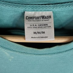 ComfortWash Men Southport T Shirt Green Medium Outer Banks NC Distressed READ