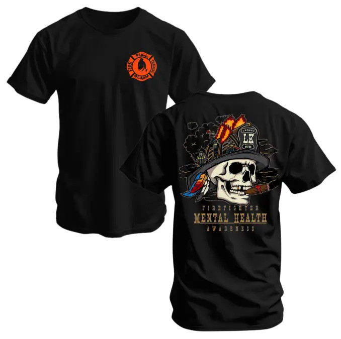 Firefighter Mental Health Awaren Graphic T-Shirt Gift For Firefighters