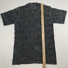VTG 90s Gecko Hawaii All Over Print T-Shirt Mens Small Black Lizard Surf Skate