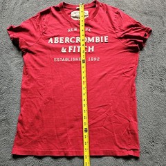 Vtg Y2K Abercrombie & Fitch Mens XXL Muscle Tee T Shirt Applique Embroidery Red