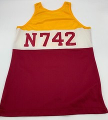 Vintage 80s 90s Champion Mens Large Color Block Mesh Tank Top Track Jersey Shirt
