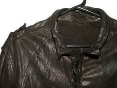Men’s All Saints MCKAY LEATHER SHIRT jacket overshirt XL (ref80) £199.99!!!!!