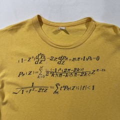 Vintage 60s Math Formula Legendre Polynomials Physics T Shirt Sz S/M