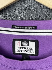 Weekend Offender Casual Box Logo Purple T-Shirt Men’s Size Large