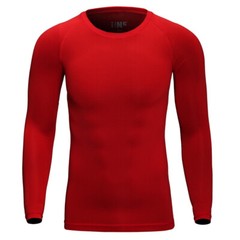 Mens Sports Warmer Long Sleeve Moisture Wicking T-Shirt Gym Tight Liner John Top