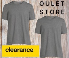 LOT of 2 George Men’s 2XL 50-52 Crewneck Tee with Short Sleeves Grey Heat NEW