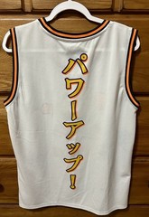 Pac-Man Basketball Jersey Men L White C-Life Group Bandai Namco Power Up Japan
