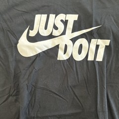 Nike Swoosh Just Do It Shirt Mens Medium Black AR5006-011