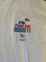 Rare Vintage 1993 Single Stitch Farm Aid VI Iowa Willie Nelson Staff Shirt XL
