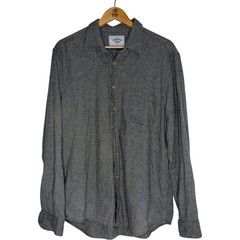 Portuguese Knowledge Flannel Men’s Long Sleeve Shirt XL Grey Cotton