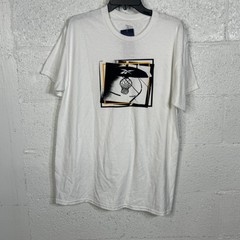 Reebok Men’s B-Ball Hoop Graphic Cotton Short Sleeve T-shirt, white large