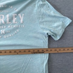 Hurley Nike Dri-FIT Mens Graphic T-Shirt Aqua Blue Heather Short Sleeve Large