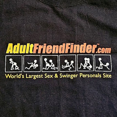 Adult Friend Finder AFF Swinger Sex Hookup Online Dating Promo T-Shirt XL