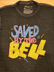 VTG 90s TV Gray Short Sleeve Graphic Saved by the Bell T-Shirt Mens Size L