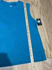 (Lot 6x) ATHLETIC WORKS DRIWORKS COOL TURQUOISE TRI BLEND MUSCLE Tank Sz M Tee