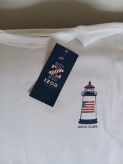 NWT IZOD TSHIRT SIZE LT WHITE COASTAL CLASSIC LIGHTHOUSE GRAPHIC TEE,,NWT,,LOOK