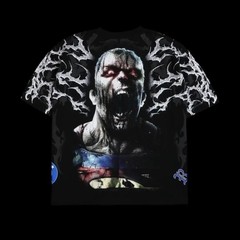 Civil Regime Side by Side Zombie DC Super Man Graphic Tee – Black, Size L