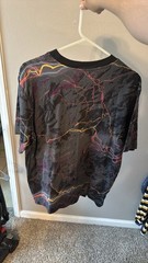 The North Face Men’s L Black Multicolor Lightning Graphic Logo Crew Neck T-Shirt