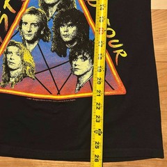 Def Leppard Hysteria World Tour 1987 1988 Black Graphic T-Shirt Mens Small S