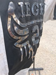 Victorious Men’s M White/Black Crew Neck Short Sleeve “LEGEND 23” Bull Tee