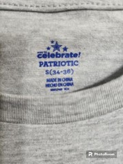 NWT AMERICA TRUE TO THE RED WHITE & BLUE MENS GRAY T-SHIRT SIZE S (34-36)