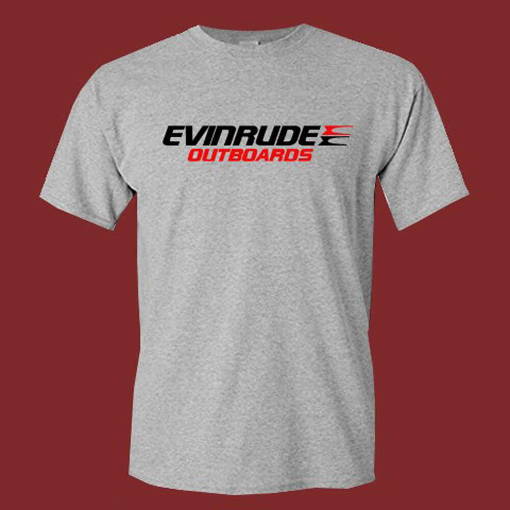 Evinrude Outboards Men’s Grey T-Shirt Size S-5XL