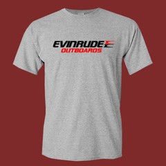 Evinrude Outboards Men’s Grey T-Shirt Size S-5XL