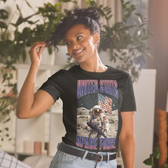 United States Space Force T-Shirt – Space Military Astronaut Graphic Tee
